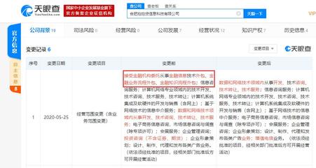 合肥拍拍貸信息科技經營范圍調整，金融業務流程外包等業務被移除